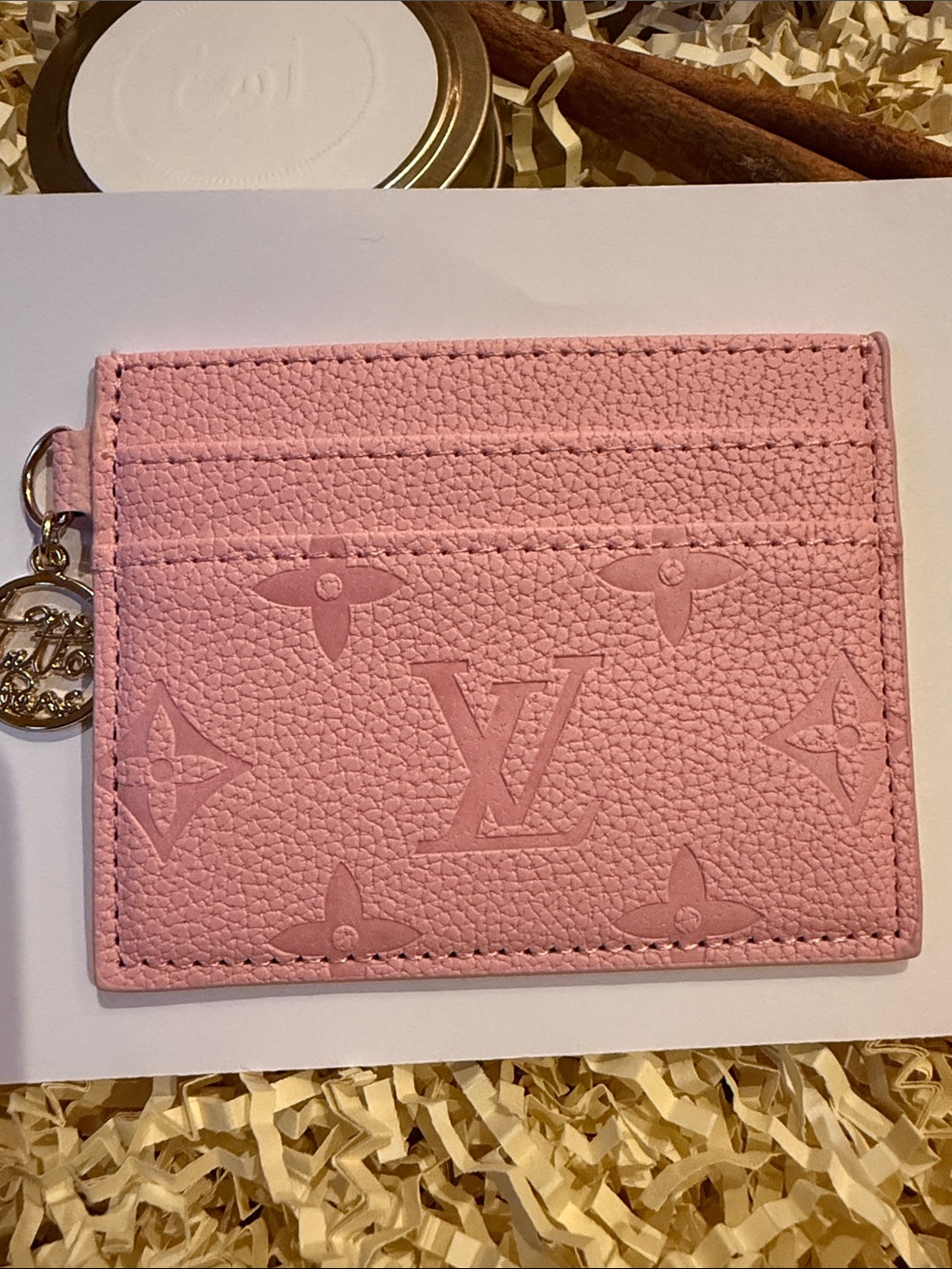Fashion accessories Pink Monogram Card Holder